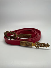 Belt - Leather with brass buckles and tips