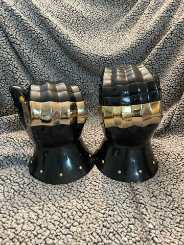 Gauntlets - Corrugated- Spring Steel - Blackened