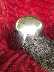 Helmet - Crusader Kingdom / Stainless 14 ga / with Aventail