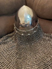 Helmet  - Norman Viking / Stainless with Aventail