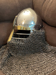 Helmet  - Norman Viking / Stainless with Aventail