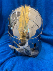 Helmet - Celtic Warrior Stainless Steel & Brass Helmet