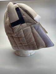 Helmet Liner - Linen Padded with Leather Strap and Velcro