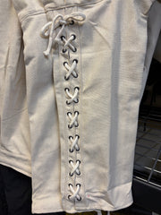Linen (heavy weight) Viking Fighting Pants w/ Lace up Calf