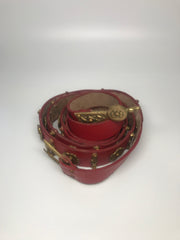 Small Circle Brass Plaque Belt w/ Partitions