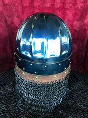 Helmet - Fluted Crusader Kingdom / Mild with Aventail / 14ga