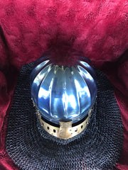 Helmet - Fluted Crusader Kingdom / Mild with Aventail / 14ga