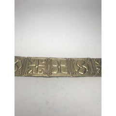 Large Square Brass Plaque Belt